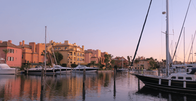 Sotogrande port sunset